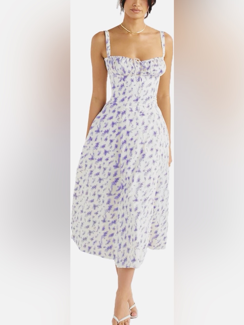 NEW Women’s Floral Corset Midi Dress - Small